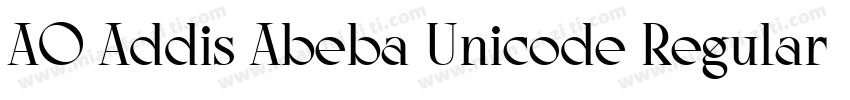 AO Addis Abeba Unicode Regular字体转换